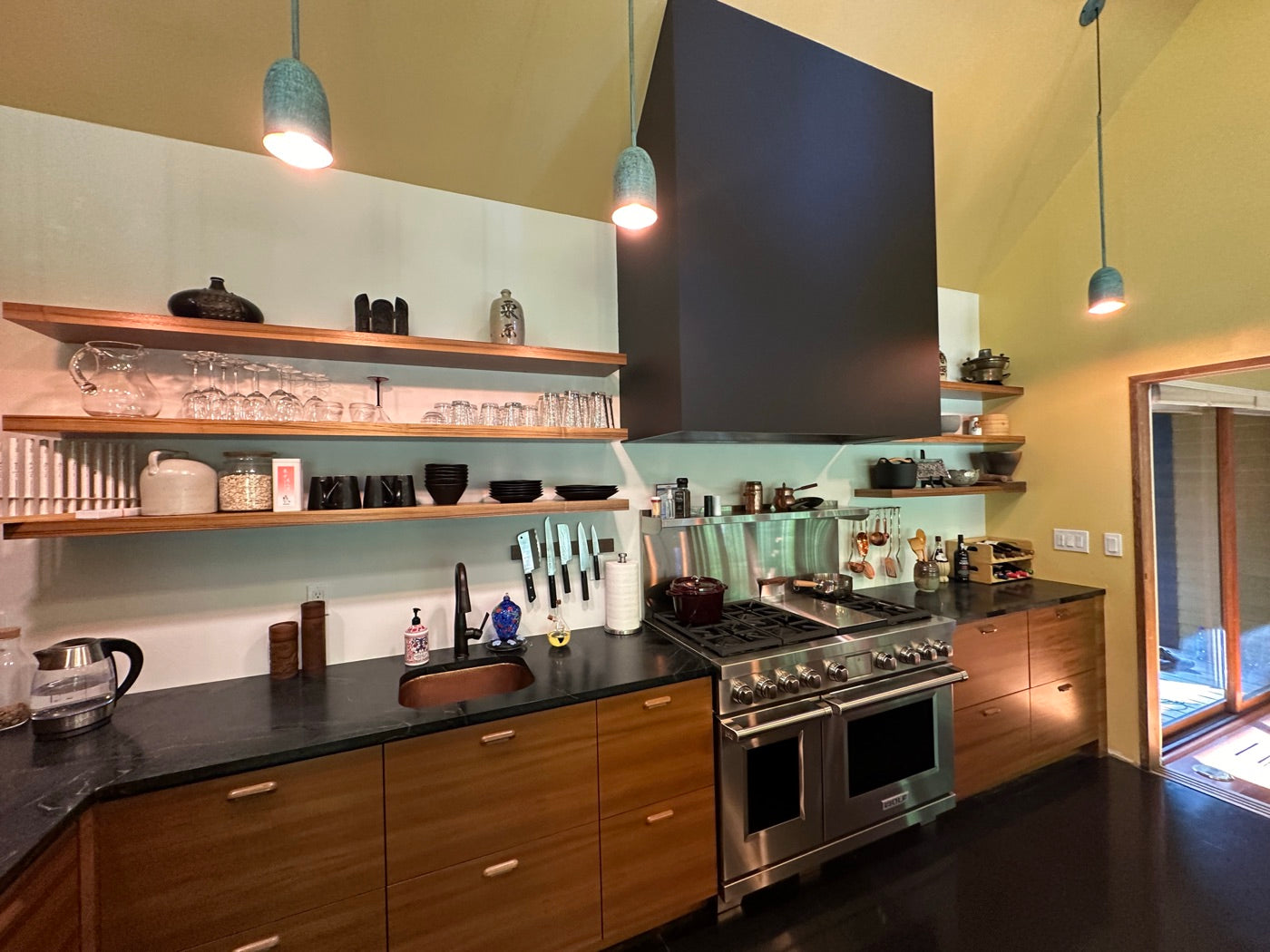 Floating shelves by Kimball Woodworks